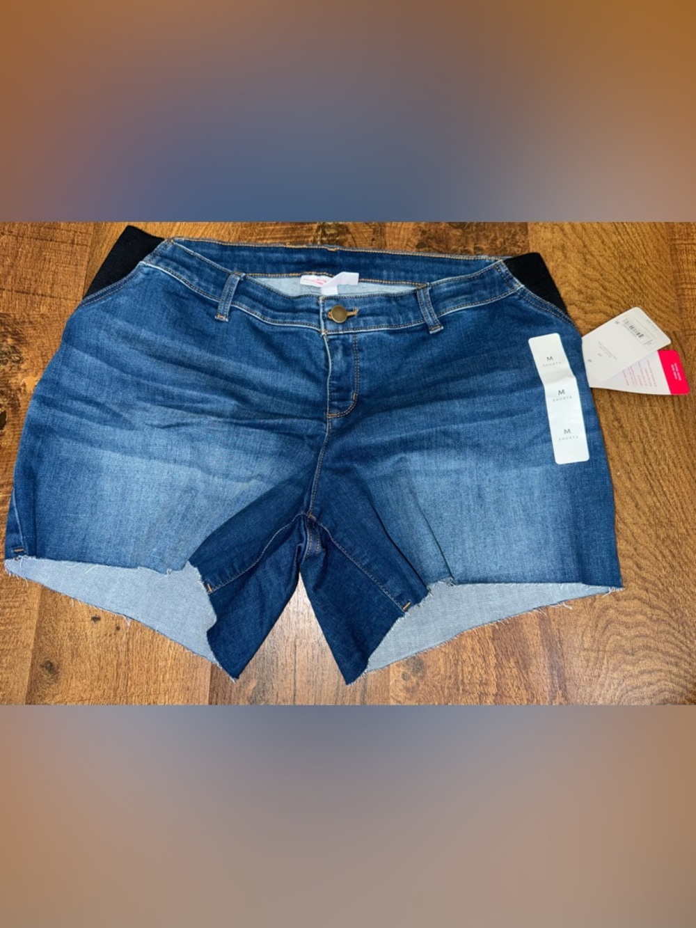 Ingrid & Isabel Blue Denim Maternity Shorts